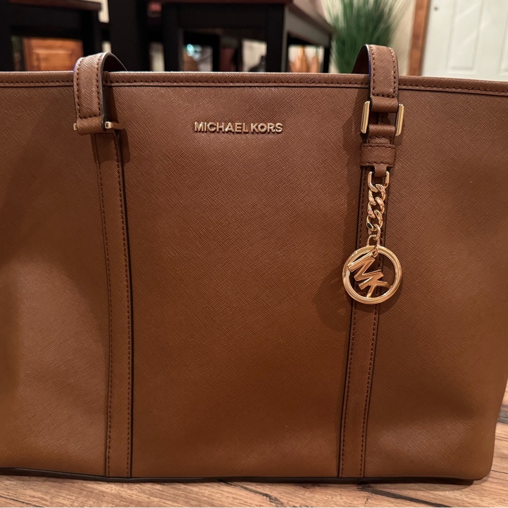 Michael Kors Tan Tote with Gold Accents